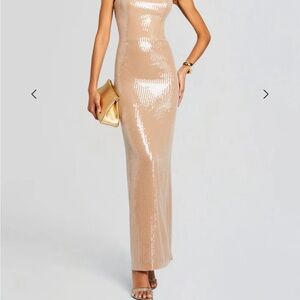 Retrofete Ember sequin dress latte
